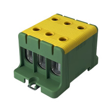 Клемник на DIN-рейку FT1095G 3P,Cu:16-95 / Al: 16-95 мм2, жовто-зелений Промфактор ( FT1095G3 ) Клемник на DIN-рейку FT1095G 3P,Cu:16-95 / Al: 16-95 мм2, жовто-зелений Промфактор ( FT1095G3 )