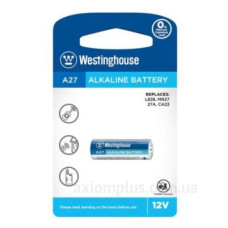 Аварійна лужна батарея Westinghouse A27-BP1 Remote Control Alkaline A27 12V 1шт у блістері Аварійна лужна батарея Westinghouse A27-BP1 Remote Control Alkaline A27 12V 1шт у блістері