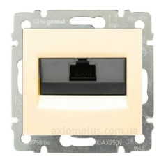 Механізм розетки комп'ютерної RJ-45 UTP Cat.5e Valena без захватів слонова кістка