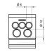 Розподільний блок ETI 001102401 EDBM-2 (160А 1x4-70; 2x4-35; 3x2.5-25)
