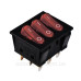 Перемикач TNSy KCD2-3101N R+R+R/B з підсвічуванням червоний (TNSy5500821)