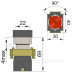 Перемикач ElectrO BK2465NONCL PB2-BK2465 І-0 LED Ø22мм NO+NC червоний