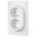Подвійна розетка Schneider Electric NU206718 (гвинтовий затискач) (алюміній)