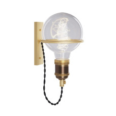 Бра, настінний світильник Pikart 23587 Bulb E27 1x60W IP20 латунний