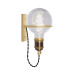 Бра, настінний світильник Pikart 23587 Bulb E27 1x60W IP20 латунний