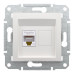 Комп'ютерна розетка RJ45 UTP cat.5e Schneider Electric Asfora без рамки біла (EPH4370121)