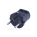 Вилка E.Next e.plug.002.10 10А без заземлення чорна (s9100045)