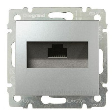 Механізм розетки комп'ютерної RJ-45 UTP Cat.5e Valena алюміній