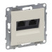 Подвійна комп'ютерна розетка RJ45 Cat.6 UTP Legrand SUNO (слонова кістка) 721253