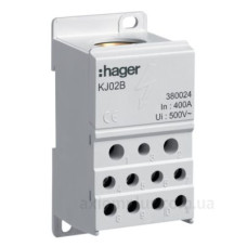Блок розгалужувач Hager 400A (вхід 1х150мм2; вихід 2х25х16мм2+4х10мм2)