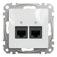 Розетка Schneider Sedna Design біла комп'ютерна RJ45 Cat. 5e UTP 2-на ( SDD111452 )