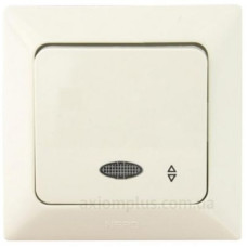 Прохідний вимикач 1-клавішний NE-AD ARAS 93-111-05-I з led-підсвіткою кремовий