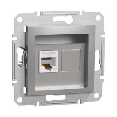 Розетка Schneider Asfora алюміній комп'ютерна RJ45 Cat. 5E ( EPH4300161 )