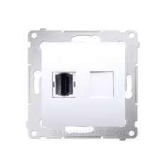 Мультимедійна розетка HDMI Kontakt Simon Simon 54 Premium DGHDMI.01/11 (білий)
