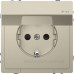 Розетка з заземленням Schneider Electric D-Life MTN2314-6033 з кришкою IP44 сахара