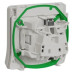 Розетка Schneider Electric MUR39134 із з/к та шторками IP55 (біла)