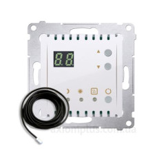 Терморегулятор для теплої підлоги Kontakt Simon Simon 54 Premium DTRNSZ.01/11 з дисплеєм та зовнішнім датчиком в комплекті (білий)