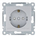 Розетка Hager WL1062 Lumina 16А/230В із з/к із захистом контактів (срібляста)