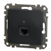 Комп'ютерна розетка Schneider Electric Sedna Design & Elements RJ45 кат. 5е UTP чорна SDD114451