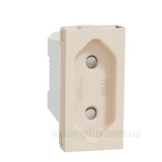 Розетка Schneider Electric Unica New NU303144 зі шторками гвинтовий зажим 1м бежева