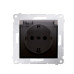 Електрична розетка Kontakt Simon Simon 54 Premium DGSZ1BZ.01/46A IP44 із заземленням шторками та прозорою кришкою (бронза)