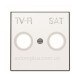 Центральна плата TV/R+SAT розетки ABB Sky 2CLA855010A1101 8550.1 BL (білий)