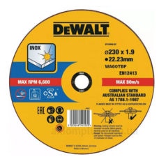 Відрізний диск по металу DeWALT DT43909 Inox 230х1, 9х22, 2мм Відрізний диск по металу DeWALT DT43909 Inox 230х1, 9х22, 2мм