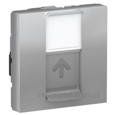 Одинарна комп'ютерна розетка Schneider Electric NU341730 RJ45 cat.6 STP із полем для напису 2М (алюміній) Одинарна комп'ютерна розетка Schneider Electric NU341730 RJ45 cat.6 STP із полем для напису 2М (алюміній)