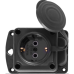 Каучукова одинарна розетка E.Next e.socket.rubber.029.1.16 16А із заземленням та захисною кришкою (s9100025)