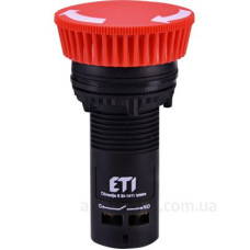 Кнопка моноблочна грибок ETI 004771482 ECM-T10-R (відключення поворотом 1NO червона)
