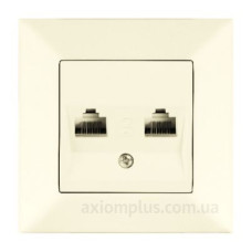 Розетка комп'ютерна Meridian, 2xRJ45 Cat.5e, кремовий