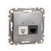 Телефонна/комп'ютерна розетка Schneider Electric Sedna Design & Elements RJ11+RJ45 кат. 6 UTP алюміній SDD113468