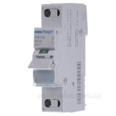 Вимикач навантаження Hager SBN116 1P 16А/230В 1м Вимикач навантаження Hager SBN116 1P 16А/230В 1м