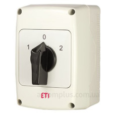 Кулачковий перемикач у корпусі ETI 004773194 CS 40 52 PNG (2p «1-0-2» IP65 40A) Кулачковий перемикач у корпусі ETI 004773194 CS 40 52 PNG (2p «1-0-2» IP65 40A)