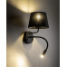 Бра, настінний світильник TK Lighting 10203 Maja E27+G9 1+1x15W+8W IP20 чорний