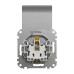 Розетка Schneider Sedna Design алюміній 1-на з заземленням з шторками та кришкою ( SDD113024 )