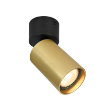 Світильник поворотний, спот Italux SPL-23436-1R-BK-BRSS Nesto GU10 1x10W IP20 золотий