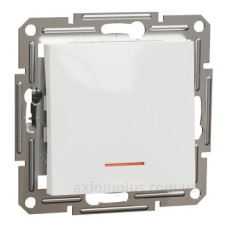 Вимикач однополюсний з підсвіткою Schneider Electric Asfora без рамки білий (EPH1470121)