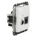 Кінцева TV-розетка Schneider Electric Sedna Design & Elements + RJ45 кат. 6 UTP біла SDD111469T