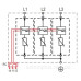 Обмежувач перенапруги ETI 002440504 ETITEC M T12 300/7 (3+0 3p TNC)