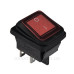 Перемикач TNSy KCD2-201WN R/B з підсвічуванням IP54 червоний (TNSy5500805)