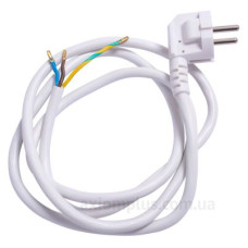 Вилка зі шнуром E.Next e.wire.plug.white.0,75 3х0,75 1,2м білий (l020011)