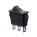 Перемикач TNSy KCD3-101EN G/B з підсвічуванням зелений (TNSy5500835)