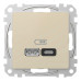 Розетка Schneider Sedna Design ​бежева USB type A+С 3А 45Вт ( SDD112404 )