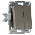 Вимикач 2-клавішний без рамки бронза Asfora, EPH0300169