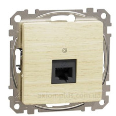 Комп'ютерна розетка Schneider Electric Sedna Design & Elements RJ45 кат. 5е UTP береза SDD180451