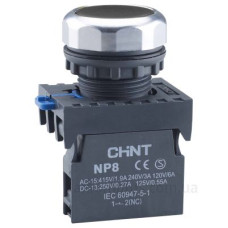 Кнопка Chint NP8-10BN/2 1NO чорна IP65 (578647) Кнопка Chint NP8-10BN/2 1NO чорна IP65 (578647)