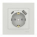 Розетка EL-BI VEGA білий мат 1-на з заземленням + 2USB (Type C+A) 2A ( 510-016200-334 )
