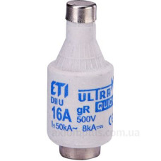 Запобіжник ETI 004322005 DIIUQ16A/500V gR (50 kA)