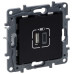 USB розетка Legrand Niloe Step А+C 12Вт+15Вт 5В чорна (863540) USB розетка Legrand Niloe Step А+C 12Вт+15Вт 5В чорна (863540)